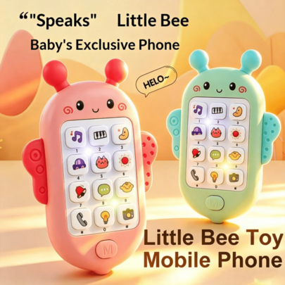 Telepon Mainan Lebah Musik, Perangkat Pembelajaran Dini - Baterai Tidak Termasuk, Lampu dan Lagu Terintegrasi, Telepon Anak, Hadiah Ideal untuk Natal, Halloween, Paskah, Hari Anak dan Interaksi Remaja, Mainan Genggam Edukatif Portabel yang Lucu untuk Balita Laki-laki dan Perempuan