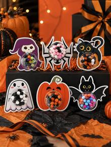 24set-Halloween Character Candy Dome Cards, Ghost Pumpkin Bat Black Cat Candy Packaging Cards, Trick Or Treat Party Supplies, Halloween Party Small Gifts, Halloween Candy Packaging, Halloween Trick Or Treat Gift Bags, Halloween Gifts, Halloween Paper Candy Holders, Halloween Snack Boxes, Candy Packaging Gift Bag Fillers Halloween Party Decorations - Multi-color 1 - View 7
