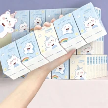 6 Packs Cute Birthday Bear Pocket Tissues, Portable Birthday Bear Handkerchiefs, Facial Tissues, Napkins, Suitable For Business Trips, Work, Travel - Multicolor - View 1