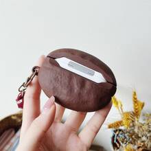 1pc Coffee Bean Earphone Protective Case, Suitable For Pod 4/Pro 3 Protective Case, Wireless Bluetooth Earphone Protective Case, With Cappuccino And Coffee Bean Pendant. - Multicolor - View 4