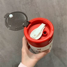 500ml 304 Stainless Steel Healthy Fashionable Cute Cherry Portable Breakfast Cup/Lunch Box Suitable For Camping/Work/School/Hiking - Cute Cherry - View 5