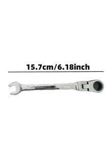10mm Quick Repair Tool Multi-Size 72-Tooth Swivel Head Socket Ratchet Wrench - Electroplated movable head ratchet wrench single 10MM - View 2