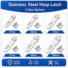 Vintage Stainless Steel Buckle Lock Strap With Lock Hole, Surface Mounted Cabinet Door Lock, Antique Lock Plate, Suitable For Wooden Doors, Main Doors, Drawers - A - View 12