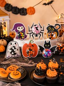 24set-Halloween Character Candy Dome Cards, Ghost Pumpkin Bat Black Cat Candy Packaging Cards, Trick Or Treat Party Supplies, Halloween Party Small Gifts, Halloween Candy Packaging, Halloween Trick Or Treat Gift Bags, Halloween Gifts, Halloween Paper Candy Holders, Halloween Snack Boxes, Candy Packaging Gift Bag Fillers Halloween Party Decorations - Multi-color 1 - View 9
