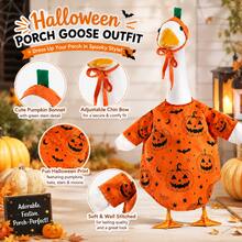 Halloween Porch Goose Outfit Pumpkin Goose Costume For Outdoor Lawn Decor | For 23" Lawn Plastic/Cement Statue, Courtyard Garden Patio Yard Decoration - Type a - View 7