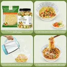 ULTHMOK Dehydrated Veggie Mix - 10.6 Oz | 10 Kinds Of Naturally Dried Fruits And Vegetables, Perfect For Ramen, Soups, Pasta, And Veggie Wraps, Cook-Free Side Dish - 300g - View 3