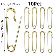 10/20/28Pcs Metal Large Safety Pins 50mm75mm/1.96inch2.95inch Two Sizes DIY Sewing Tools Wedding Brooches Clothing Accessories Handmade, Gold Silver Gun Black Antique Bronze - Multicolor - View 15