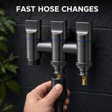 1‑In‑3‑Out Water Diverter Angle Valve, Fast‑Connect Multi‑Way Water Separator With Independent Switch, Bathroom Toilet Mop Pool High‑Pressure Washing Water Tap - Multi-color - View 4