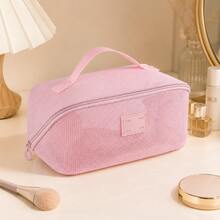 1pc Nylon Mesh Makeup Bag, Large Capacity Multi-Layer Cosmetic Storage Bag, Lightweight Travel Toiletry Bag With Compartments - View 9