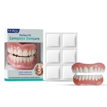 False Teeth Decoration & Cleaning Set, Comfortable Wear Teeth Enhancer For Smile Beauty, Includes 6 Cleaning Tablets, Natural Look Smile Accessory, Suitable For Parties, Daily Makeup, Halloween, Christmas - Multi-color - View 1