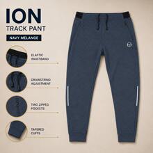 Sergio Tacchini ION Pant Track Joggers - Navy Melange B16 - Navy Blue - View 2