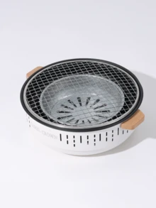 CAMEL CROWN Charcoal Brazier For Indoor Warm Tea Brewing, Portable BBQ Grill For Outdoor Barbecue, Meat Grilling, Picnic & Backyard Use - Off White - View 5