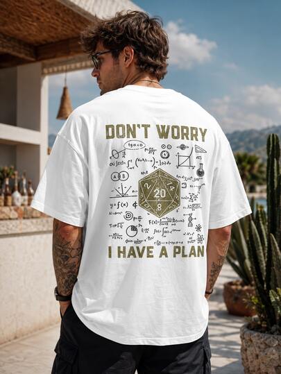 Camiseta de hombre, estampada, de manga corta, cuello redondo, corte holgado, estilo informal, adecuada para el uso diario
