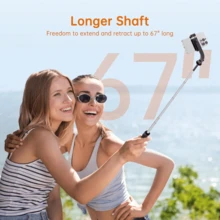 1700mm Wireless Selfie Stick/Tripod, Extendable Foldable Monopod, Compatible With Smartphones, Stable Shooting, Suitable For Live Streaming, With Remote Control, Ideal For Summer Vacation, Travel, Outdoor Activities, Live Streaming - MultiWarna - View 6