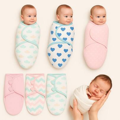 Saco de Dormir Bebê Charutinho Ajustável Manta Cueiro para Recém-Nascido