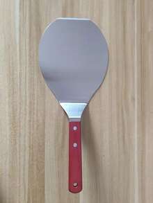 1pc 13-Inch Stainless Steel Pizza Peel, Cake & Pizza Transfer Shovel With Hang Hole Heat-Resistant Wooden Handle Baking Tool - Silver - View 8