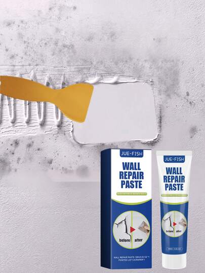 Wall Repair Paste, White Wall Crack Repair Paste For Home Use, Covers Mold Spots And Stains, Renovation, Heat And Cold Resistant, Effectively Blocks Moisture And Dust, Suitable For Multiple Applications, Odorless, Good Viscosity, Easy To Use, Suitable For Repairing Nail Holes, Wall Cracks, Peeling, Graffiti, Stains And Wall Scratches. Wall Cracks, Wall Peeling, Wall Holes, Gift For Family And Friends