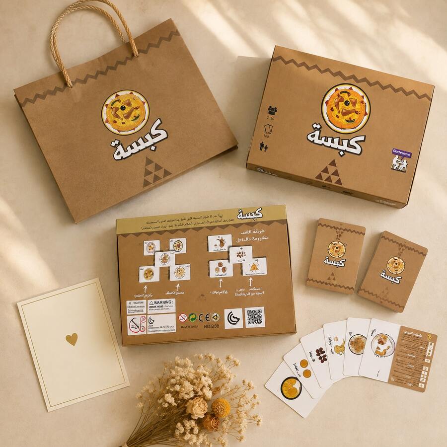 1套 Kabsa 阿拉伯卡牌遊戲,快節奏家庭派對挑戰卡,阿拉伯文化主題,適合團體遊戲之夜聚會,適合14歲以上青少年與成人的禮物 - 彩色 - 查看 1