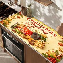 1pc Christmas Theme Kitchen Dish Drying Mat, Coffee Machine Mat, Absorbent Quick-Drying Tabletop Protector, Vintage Gingerbread Man Hot Drink Pattern, Suitable For Baking Studio, Home Christmas Dining Table, Holiday Atmosphere Table Decor, Home Gift - XYLSD-942 - View 7