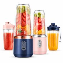 Blender Portabel 2 Buah, Juicer Mini Elektrik USB, Kapasitas 400ml, Dapat Diisi Ulang, Pembuat Smoothie Pribadi Nirkabel, Dilengkapi Gelas Minum Tambahan, Cocok untuk Rumah, Perjalanan, Gym, dan Dapur. Blender untuk Jus Buah dan Sayuran. - MultiWarna - View 1