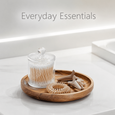 Bandeja redonda de madera para baño - 1/2/3 piezas Bandeja organizadora de madera maciza para lavabo, bandeja decorativa, bandeja para fragancias, adecuada para almacenamiento en el baño, bañera, ducha, portavelas de aromaterapia, para sostener jabón, cajas de bastoncillos de algodón, cosméticos, artículos de tocador, joyas y otros artículos pequeños exquisitos. Un accesorio perfecto para añadir estilo a tu baño.