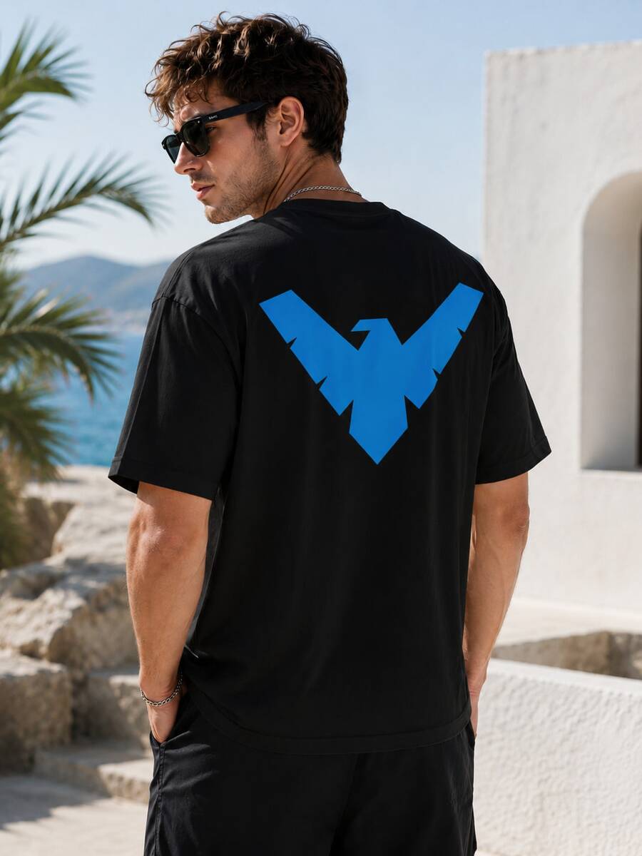 Men Swim Cover-Ups - Black - View 1