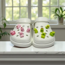 5/10pcs-Shoe Charms Set-Detachable ABS Accessories, 3D Cute Capybara-Glow In The Dark, Solid Color, Suitable For Clogs DIY Sandals-Ideal For Various Holidays And Parties, Perfect Christmas Gift - Solid Color - View 3