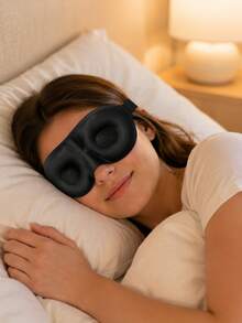 3D Contoured Sleep Mask, Zero Eye Pressure Eye Mask With Adjustable Strap, Deep Sleep, Travel, Nap, Yoga Relaxation - A - View 1