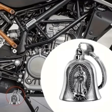 Guardian Angel Motorcycle Bell, Good Luck Bell Keychain, Driving Pendant Accessory, Lead-Free Tin Motorcycle Bell, Good Luck Gift, Suitable For Men And Women, Protect Riding Safety - B - View 3