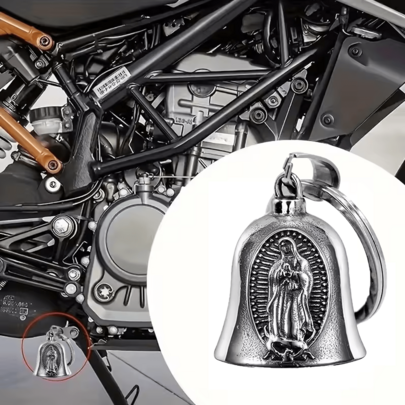 Guardian Angel Motorcycle Bell, Good Luck Bell Keychain, Driving Pendant Accessory, Lead-Free Tin Motorcycle Bell, Good Luck Gift, Suitable For Men And Women, Protect Riding