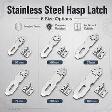 Vintage Stainless Steel Buckle Lock Strap With Lock Hole, Surface Mounted Cabinet Door Lock, Antique Lock Plate, Suitable For Wooden Doors, Main Doors, Drawers - A - View 9