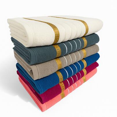 Conjunto 3 Toalhas de Banho Grande 100% Algodão 68x135cm – Conforto, Maciez e Absorção - Leveza e Sofisticação para o Uso Diário.