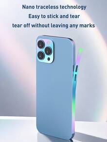 Yezodawee Holographic Chameleon Phone Frame Sticker, Color-Changing Holographic Edge Protector Film, Scratch-Resistant No-Residue Side Sticker, Compatible With IPhone 17 Pro Max, 16 Pro Max, 16 Plus, 15 Pro Max, 14, 13 Pro Max - Multicolor - View 3