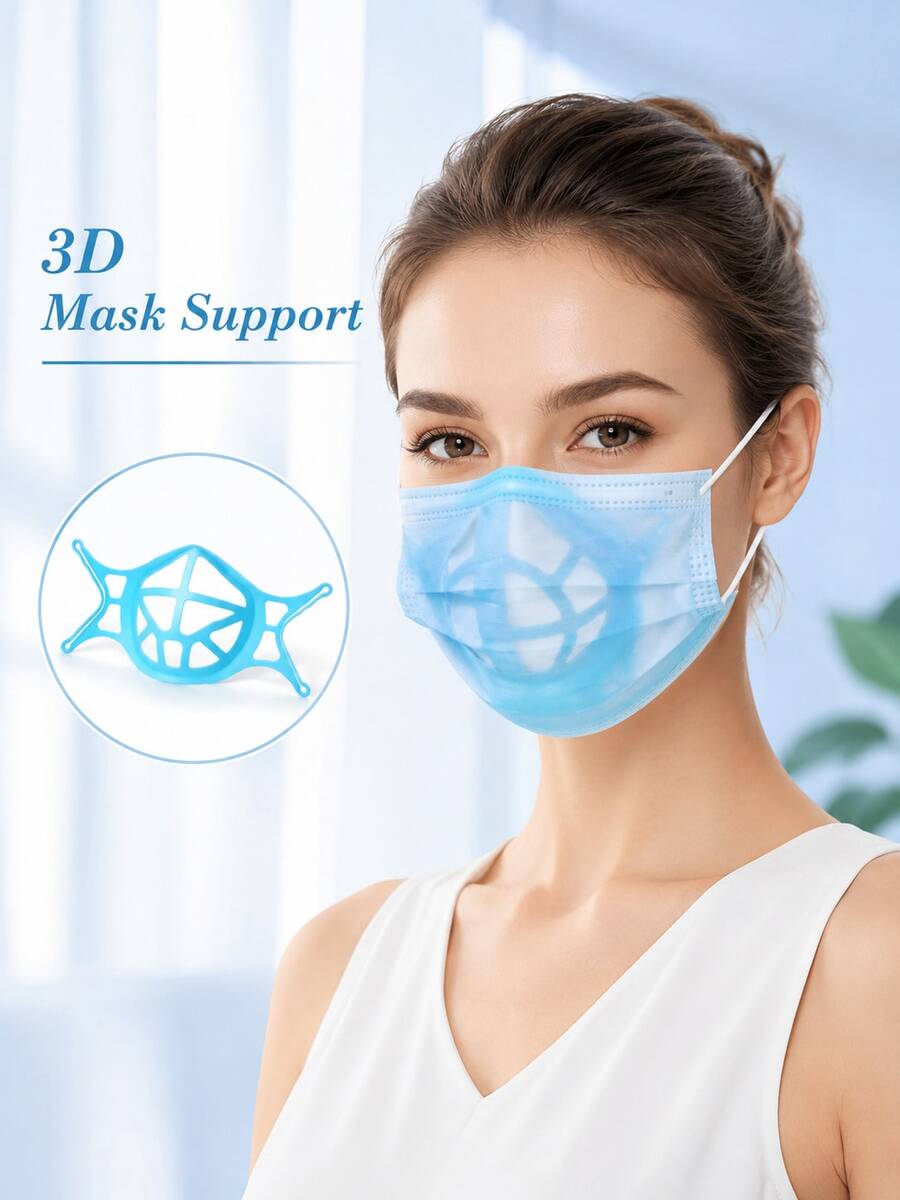 10/5/1pc Silicone Mask Inner Support, No Protective Device, Breathable, Suitable For Fitness Training Daily Protection, Prevents Mask From Sticking To Face - Mask Holder - View 1