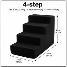 1pc Right Angle Pet Stairs, 3/4/5 Steps High Elasticity Sponge Climbing Ladder Suitable For Elderly And Disabled Pets To Get On Sofa And Bed, Non-Slip And Removable Washable - Multicolor - View 23