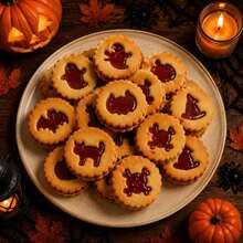 9pcs Halloween Cookie Cutter Set, Reusable Stainless Steel, Pumpkin Bat Ghost Linzer Molds, Smooth Edges, For Home DIY Baking - View 11