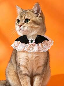 Aksesori Kostum Halloween untuk Kucing dan Anjing: Dasi Kupu-kupu, Sayap Kelelawar, Mata Setan, Kerah Renda, Kerah Lonceng yang Dapat Diatur. - MultiWarna - View 3