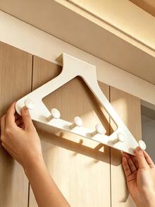No-Drill Door Hanging Storage Rack Door Hook Multi-Function Space-Saving Vertical Storage Hook Suitable For Bathroom Bedroom Entryway Sturdy Door Back Coat Rack Room Decor Home Decor Bedroom Decor Christmas Bathroom Accessories - Multicolor - View 1