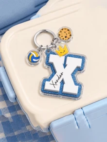 Custom Name Keychain Personalized Kids Bag Name Tag With Charms, Kids Bag Tag With Icon For Backpack, Lunch Box Tag, Back To School Gifts - Multicolor - View 3
