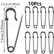 10/20/28Pcs Metal Large Safety Pins 50mm75mm/1.96inch2.95inch Two Sizes DIY Sewing Tools Wedding Brooches Clothing Accessories Handmade, Gold Silver Gun Black Antique Bronze - Multicolor - View 28