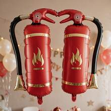 2pcs 29.92 Inch Fire Pump Balloons, Perfect For Flame Theme Party, Firefighter Adult Party Decoration Balloons - View 3