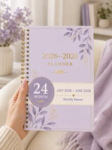 1本 2026-2028 月計畫本，24個月週計畫與日計畫筆記本，提升效率與時間管理，32頁，5.6" X 8.0"，適合工作、居家、返校、辦公用品、桌面配件、教室必需品，粉色學生用品 - A5 - 查看 5