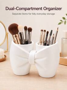Bow-Shaped Storage Rack - Makeup Brush & Toothbrush Holder, Bathroom Accessory, Bedroom Pen & Toothbrush Display Decor. Perfect Gift For Women On Halloween And Christmas - Multicolor - View 11