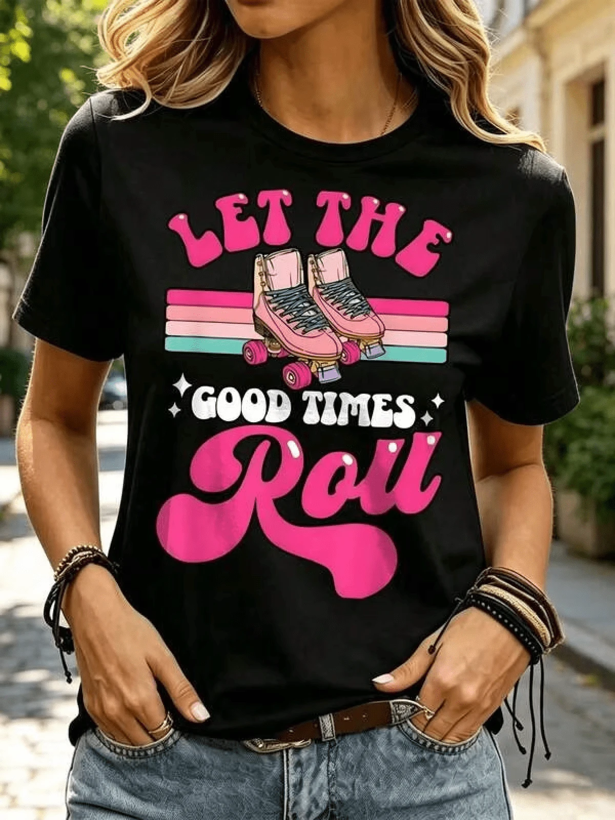 Women T-Shirts - 黑色 - 查看 1