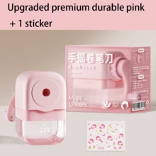 Hand-Crank Pencil Sharpener, Effortless Handheld Colored Pencil Sharpener, Ergonomic Hand-Crank Design, Suitable For School, Home And Artists - Square - View 13