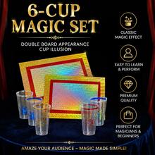 6杯魔術道具套組－雙板顯現杯幻術舞台道具，適合魔術師與初學者 - 彩色 - 查看 3