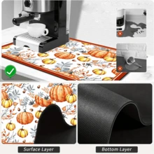 1 buah Alas Pengeringan Piring, Alas Mesin Kopi, Alas Pengeringan Piring Motif Musim Gugur, Cocok untuk Meja Makan Sehari-hari, Meja Dapur, Dekorasi Suasana Halloween, Thanksgiving, dan Liburan Musim Gugur Lainnya, Hadiah Rumah, Dekorasi Meja - XYLSD-953 - View 9