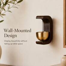 1pc Feng Shui Prosperity & Healing Doorbell, Dopamine Wind Chime, Magnetic Adhesive Door Chime, Walnut Wood Door Bell, Chinese Style Copper Bell For Home & Business Entrance - Black Walnut Doorbell[7.5*4cm] - View 2