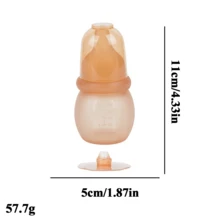 3件組 60ml/2.03oz 矽膠迷你嬰兒奶瓶 + 替換奶嘴組,模擬母乳餵養瓶,全矽膠柔軟餵哺,適合新生兒,適合作為新生兒禮物 - 彩色 - 查看 10