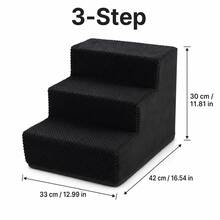 1pc Right Angle Pet Stairs, 3/4/5 Steps High Elasticity Sponge Climbing Ladder Suitable For Elderly And Disabled Pets To Get On Sofa And Bed, Non-Slip And Removable Washable - Multicolor - View 14